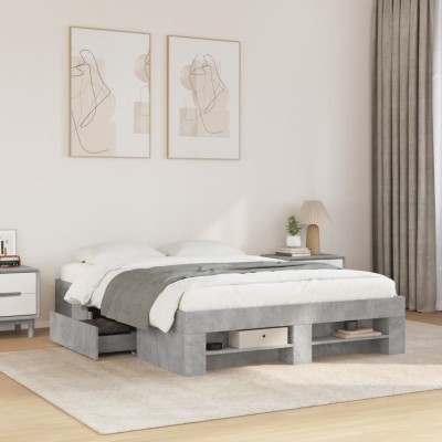 Bed frame, concrete gray...