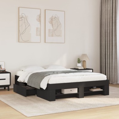 Bed frame, black,...