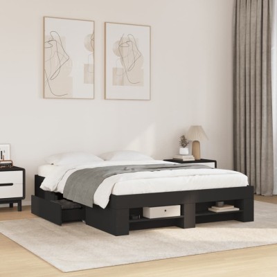 Bed frame, black,...