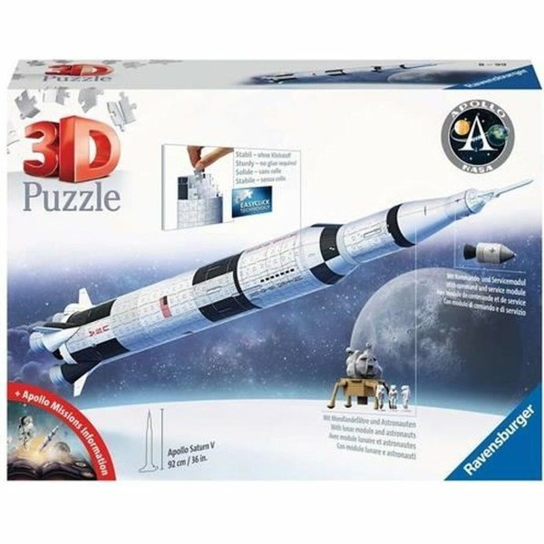 Puzle un domino komplekts Ravensburger Saturn V space rocket