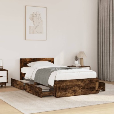 Bed frame with headboard,...