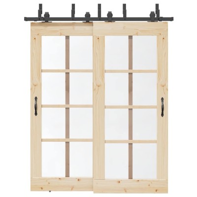 Sliding door hardware set,...
