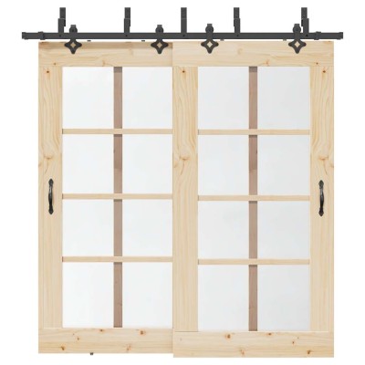 Sliding door hardware set,...