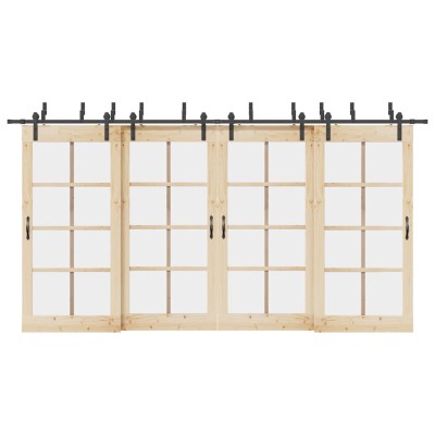 Sliding door hardware set,...