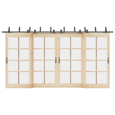 Sliding door hardware set,...