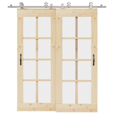 Sliding door hardware set,...