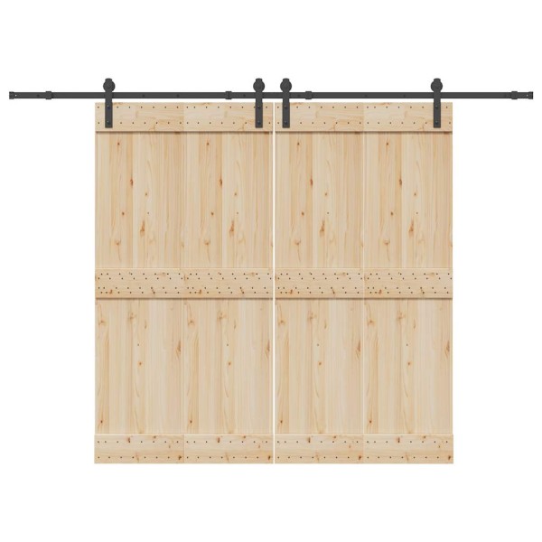 Sliding door hardware set, black width, 305 cm, steel