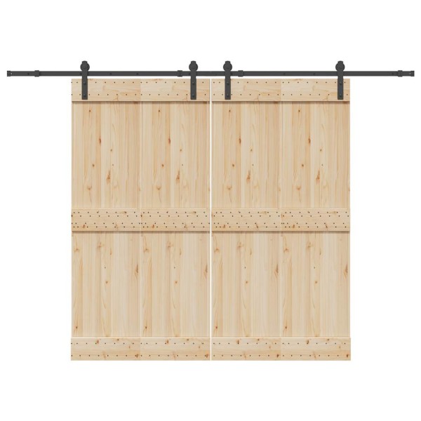 Sliding door hardware set, black width, 427 cm, steel