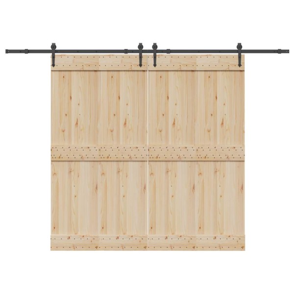 Sliding door hardware set, black width, 305 cm, steel