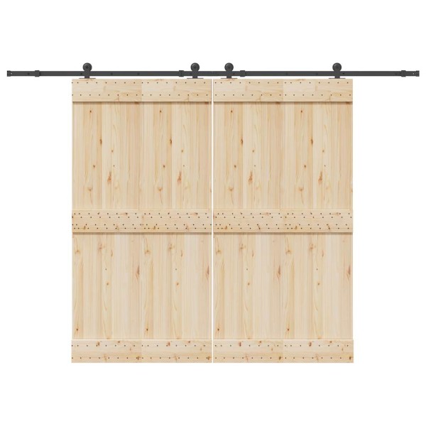 Sliding door hardware set, black width, 305 cm, steel