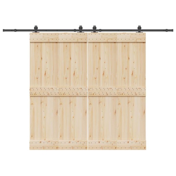 Sliding door hardware set, black width, 305 cm, steel