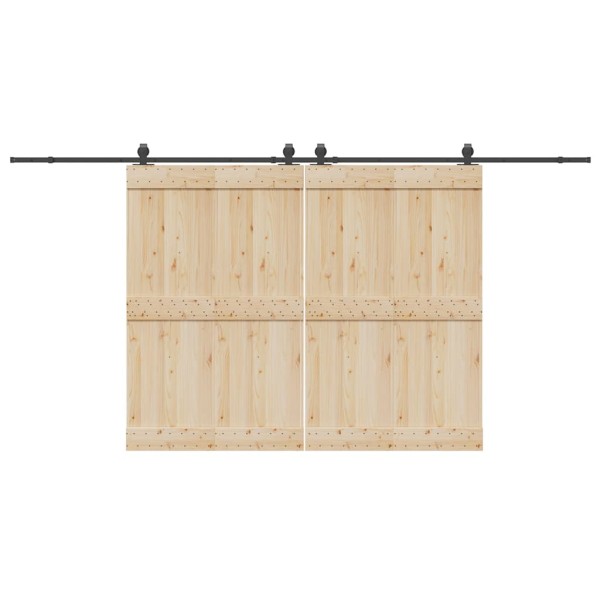 Sliding door hardware set, black width, 427 cm, steel