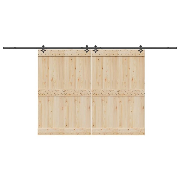 Sliding door hardware set, black width, 427 cm, steel