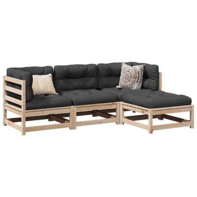 Garden set with cushions, 4...