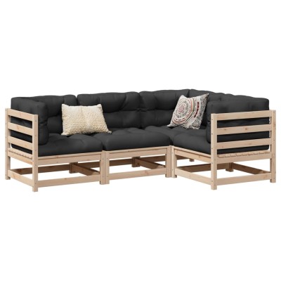 Garden set with cushions, 4...