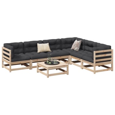 Garden set with cushions, 7...