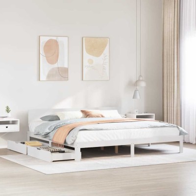 Bed frame with drawers,...