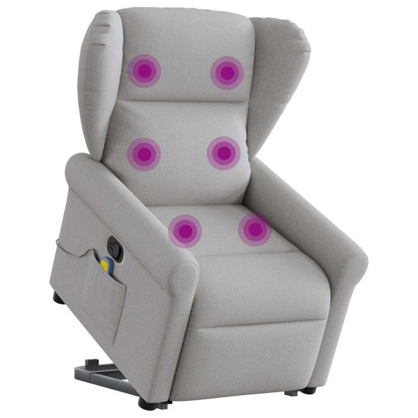 Standing massage chair, gray color, fabric