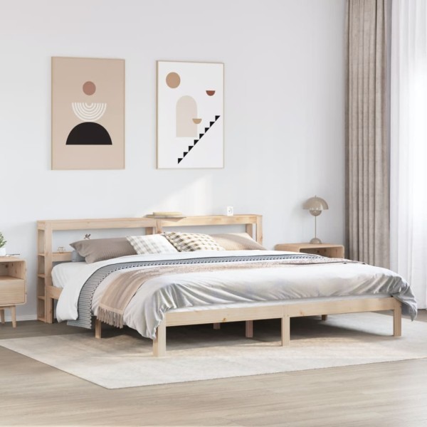Bed frame with headboard, 180x200cm, pine
