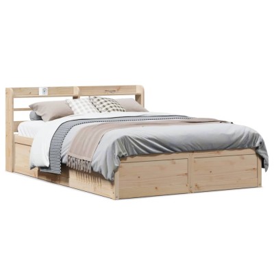 Bed frame with headboard,...