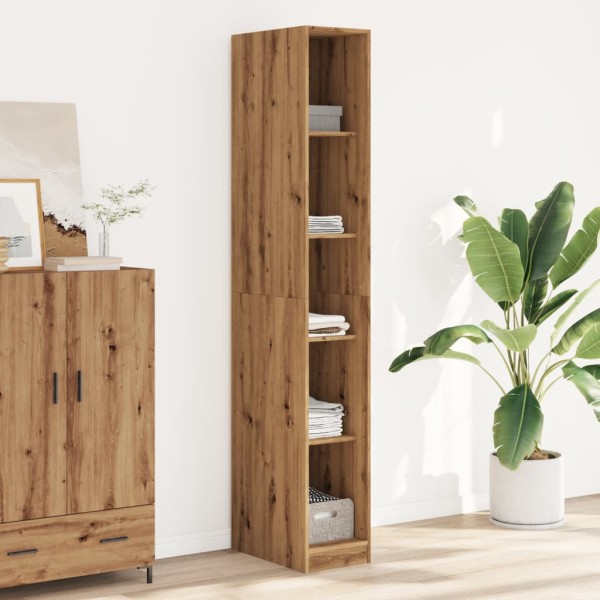 Wardrobe, artisan oak, 30x50x200cm, processed wood