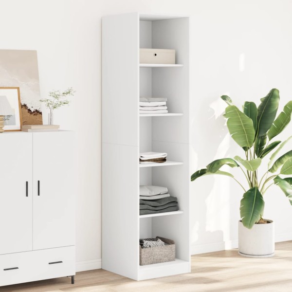 Wardrobe, white, 50x50x200cm, processed wood