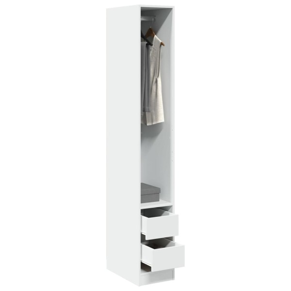 Wardrobe, white, 30x50x200cm, processed wood