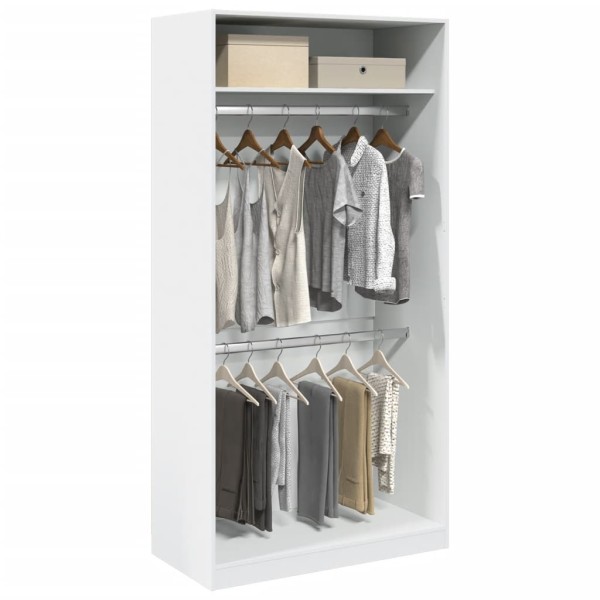 Wardrobe, white, 100x50x200cm, MDP