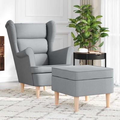 Armchair with footrest,...