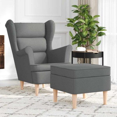 Armchair with footrest,...