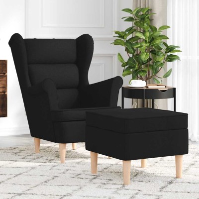 Armchair with footrest,...