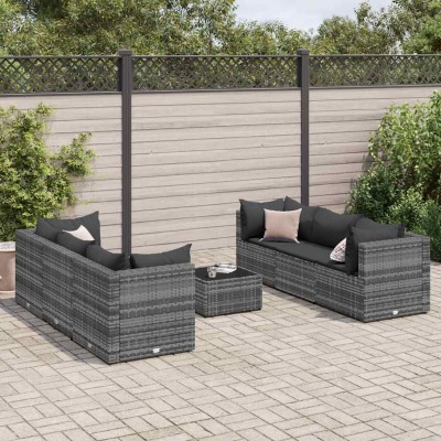 Garden set with cushions, 7...