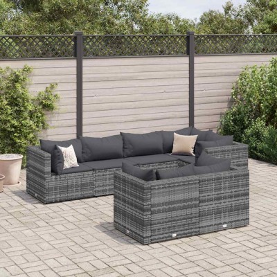 Garden set with cushions, 7...