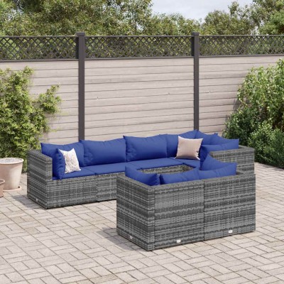 Garden set with cushions, 7...