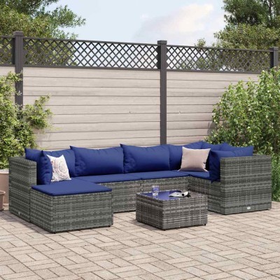 Garden set with cushions, 7...