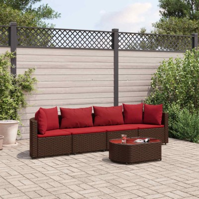 Sofa set with cushions, 5...