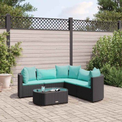 Sofa set with cushions, 6...