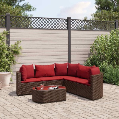 Sofa set with cushions, 6...
