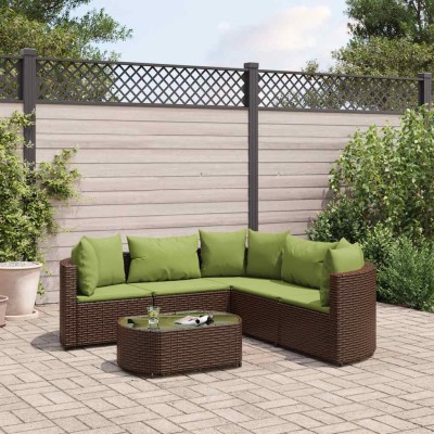 Sofa set with cushions, 6...