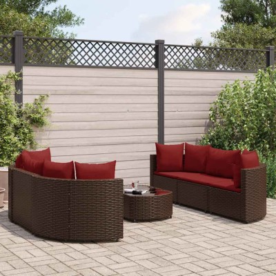 Sofa set with cushions, 7...