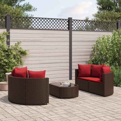 Sofa set with cushions, 5...