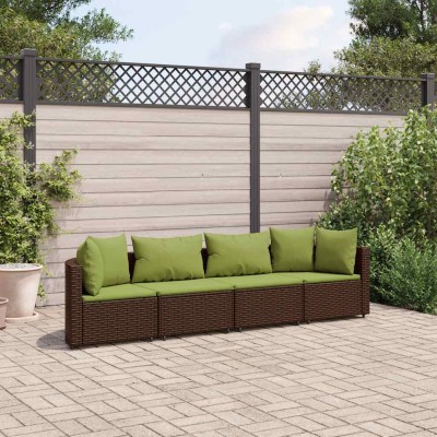Sofa set with cushions, 4...
