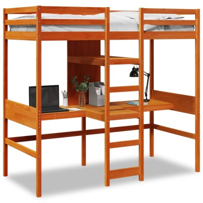 High bed with table and...