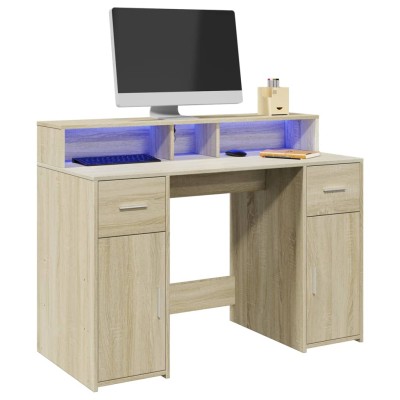 Desk with LED lighting,...