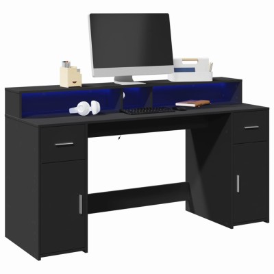 Desk with LED lighting,...