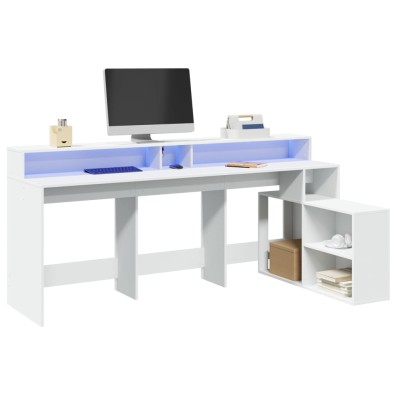 Desk with LED lighting,...