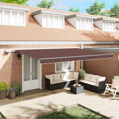 Manual retractable awning,...