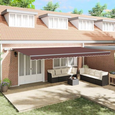 Manual retractable awning,...