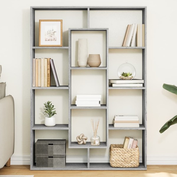 Bookcase, gray oak, 102x29x143cm, wood