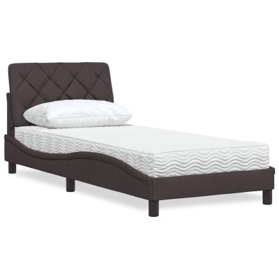 Bed with mattress, dark...